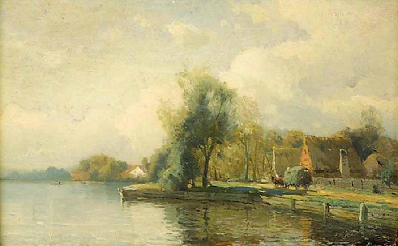 Gustaf Rydberg Landscape with pond China oil painting art
